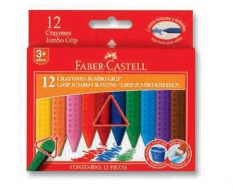 FABER GRİP JUMBO MUM BOYA 12 RENK 122540