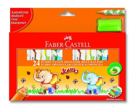 FABER JUMBO ÜÇGEN KURUBOYA EKOLOJİK 24 LÜ 123024