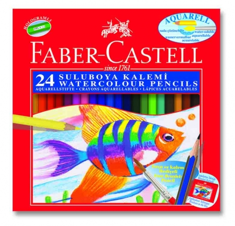 FABER KURU BOYA  AQUARELL 24 RENK KARTON 110624