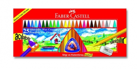 FABER SİLİNEBİLİR WAX CRAYON PASTEL 25 Lİ 122725