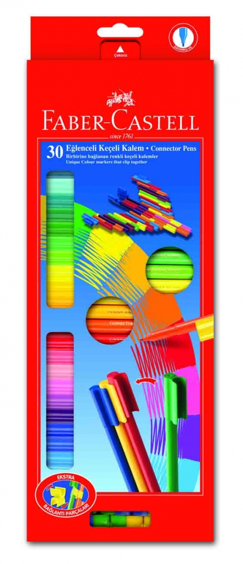 FABER EĞLENCELİ KEÇELİ KALEM 30 RENK 113000