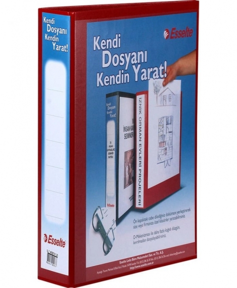 ESSELTE 4656341 KLASÖR D MEK.4-30mm KIRMIZI