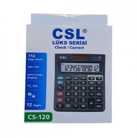 CSL HESAP MAKİNESİ MASA ÜSTÜ 12 HANE CS-120