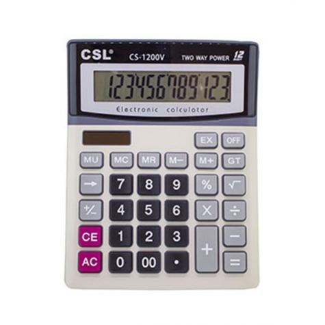 CSL HESAP MAKİNESİ MASAÜSTÜ 12 HANE CS-1200V
